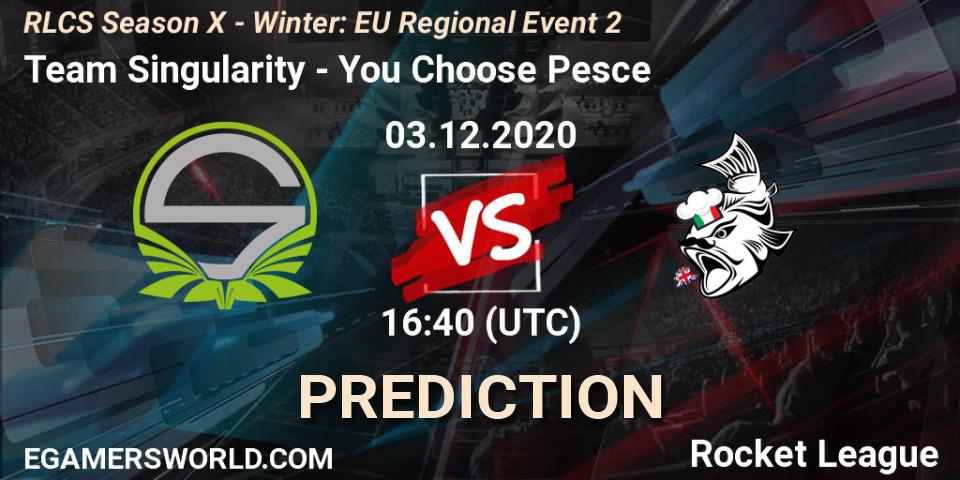 Pronóstico Team Singularity - You Choose Pesce. 03.12.2020 at 16:40, Rocket League, RLCS Season X - Winter: EU Regional Event 2