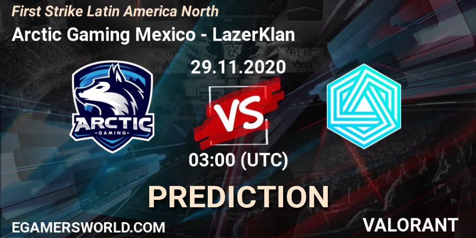 Pronóstico Arctic Gaming Mexico - LazerKlan. 29.11.2020 at 03:00, VALORANT, First Strike Latin America North