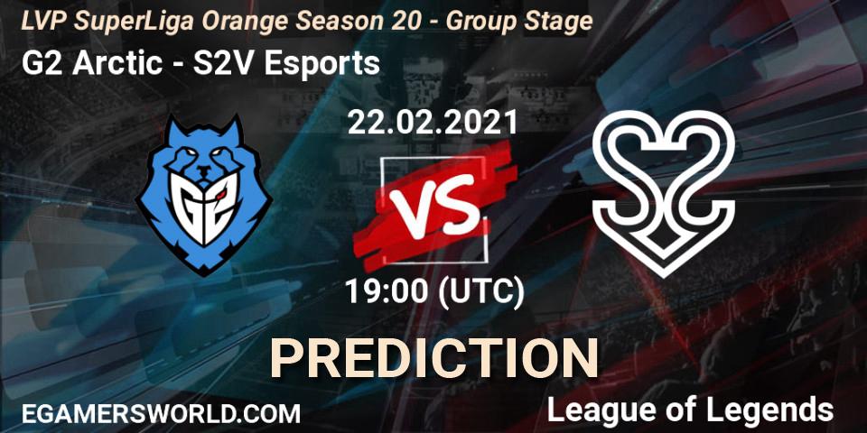 Pronóstico G2 Arctic - S2V Esports. 22.02.2021 at 19:00, LoL, LVP SuperLiga Orange Season 20 - Group Stage