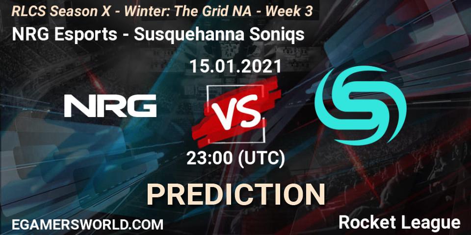 Pronóstico NRG Esports - Susquehanna Soniqs. 15.01.2021 at 23:00, Rocket League, RLCS Season X - Winter: The Grid NA - Week 3