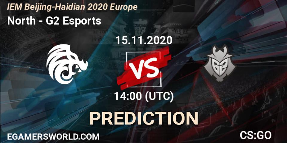 Pronóstico North - G2 Esports. 15.11.20, CS2 (CS:GO), IEM Beijing-Haidian 2020 Europe