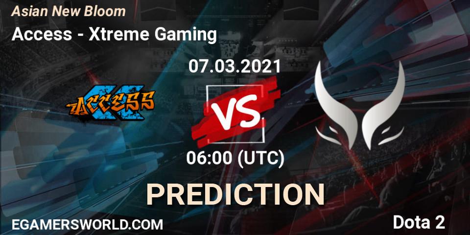 Pronóstico Access - Xtreme Gaming. 07.03.2021 at 06:29, Dota 2, Asian New Bloom