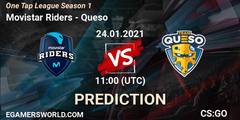 Pronóstico Movistar Riders - Queso. 24.01.2021 at 11:00, Counter-Strike (CS2), One Tap League Season 1