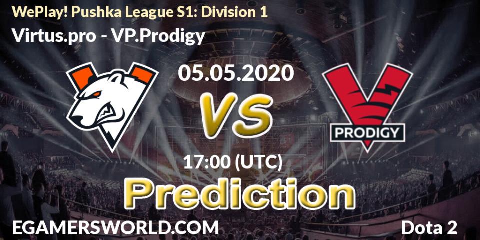 Pronóstico Virtus.pro - VP.Prodigy. 05.05.2020 at 16:18, Dota 2, WePlay! Pushka League S1: Division 1