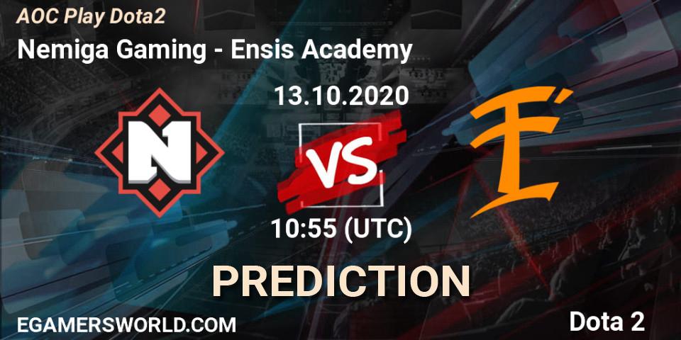 Pronóstico Nemiga Gaming - Ensis Academy. 13.10.2020 at 10:56, Dota 2, AOC Play Dota2