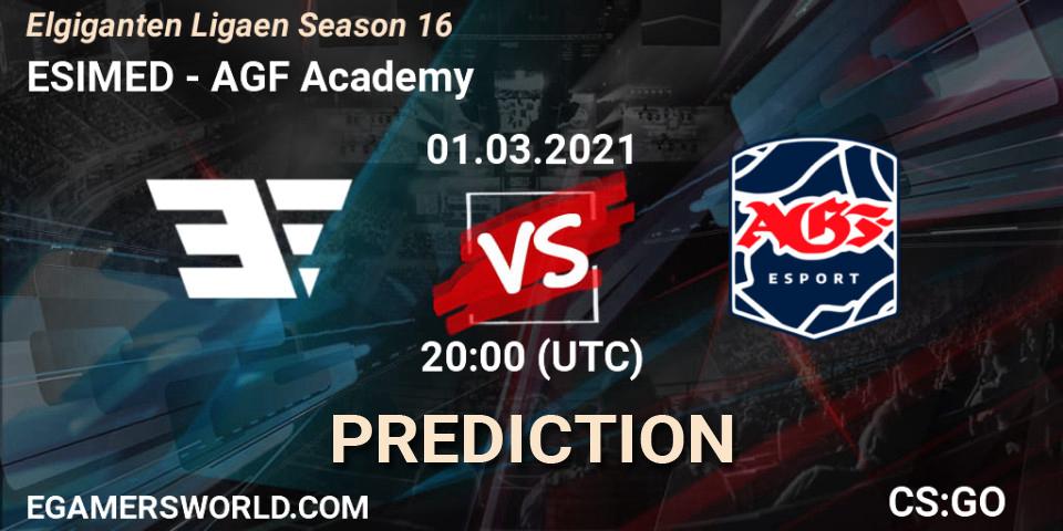 Pronóstico ESIMED - AGF Academy. 01.03.2021 at 20:00, Counter-Strike (CS2), Elgiganten Ligaen Season 16