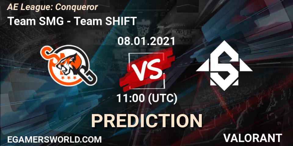 Pronóstico Team SMG - Team SHIFT. 08.01.2021 at 11:00, VALORANT, AE League: Conqueror