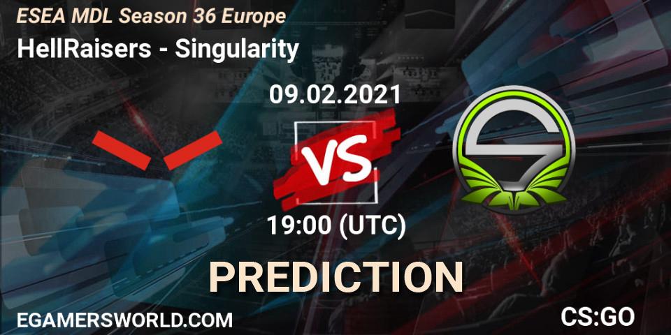 Pronóstico HellRaisers - Singularity. 09.02.2021 at 18:00, Counter-Strike (CS2), MDL ESEA Season 36: Europe - Premier division