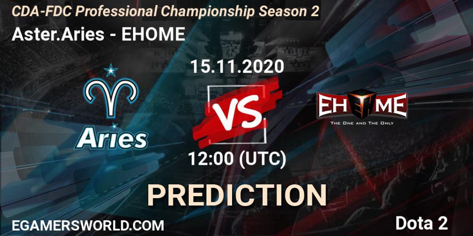 Pronóstico Aster.Aries - EHOME. 15.11.2020 at 11:49, Dota 2, CDA-FDC Professional Championship Season 2