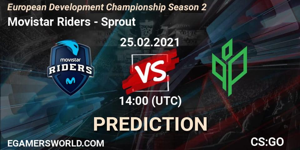 Pronóstico Movistar Riders - Sprout. 25.02.2021 at 14:00, Counter-Strike (CS2), European Development Championship Season 2