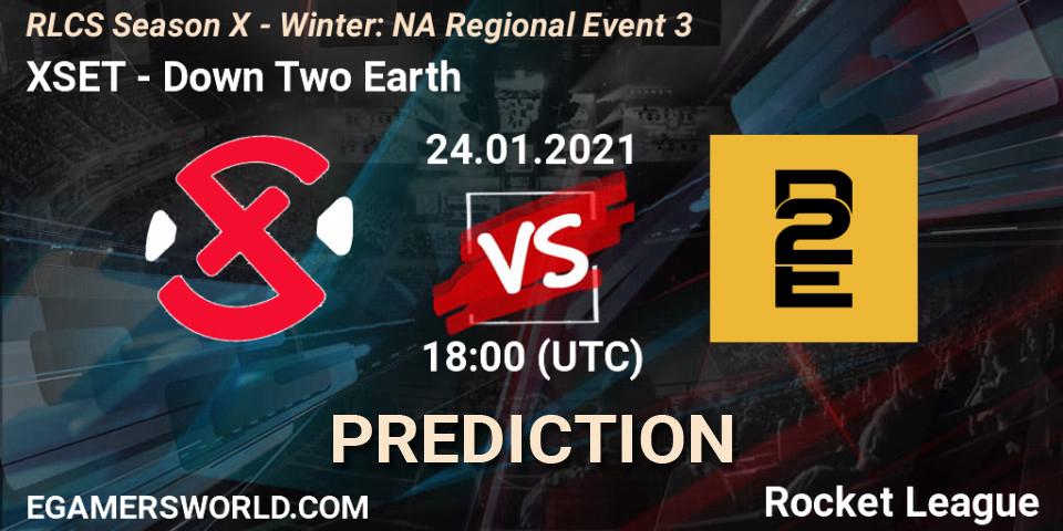 Pronóstico XSET - Down Two Earth. 24.01.2021 at 18:00, Rocket League, RLCS Season X - Winter: NA Regional Event 3