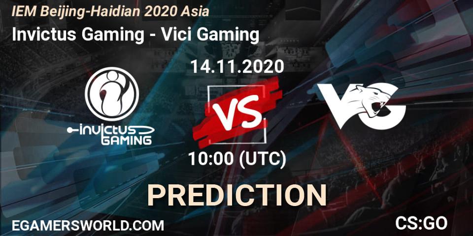 Pronóstico Invictus Gaming - Vici Gaming. 14.11.2020 at 10:00, Counter-Strike (CS2), IEM Beijing-Haidian 2020 Asia