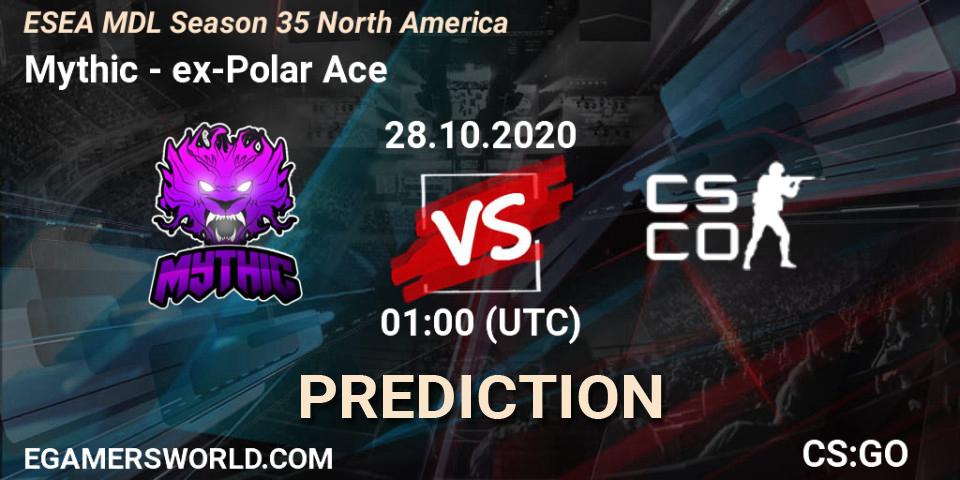 Pronóstico Mythic - ex-Polar Ace. 28.10.2020 at 01:00, Counter-Strike (CS2), ESEA MDL Season 35 North America