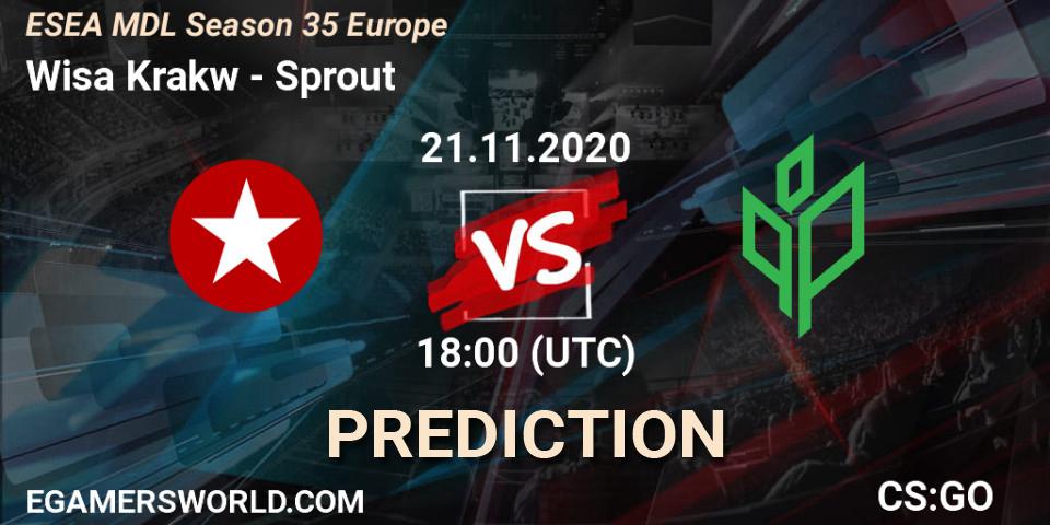 Pronóstico Wisła Kraków - Sprout. 21.11.2020 at 14:00, Counter-Strike (CS2), ESEA MDL Season 35 Europe