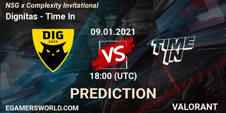 Pronóstico Dignitas - Time In. 09.01.2021 at 21:00, VALORANT, NSG x Complexity Invitational