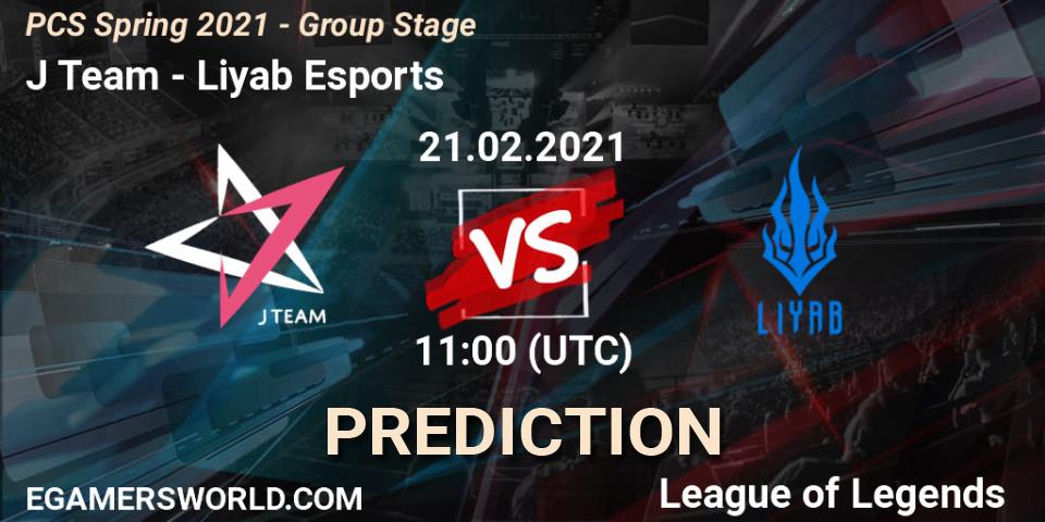 Pronóstico J Team - Liyab Esports. 21.02.2021 at 11:00, LoL, PCS Spring 2021 - Group Stage