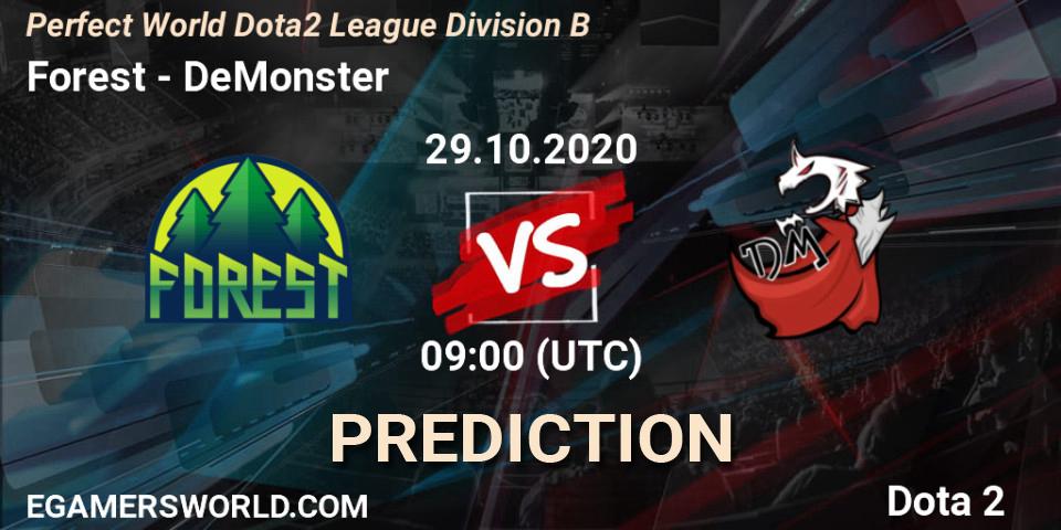 Pronóstico Forest - DeMonster. 29.10.2020 at 09:01, Dota 2, Perfect World Dota2 League Division B
