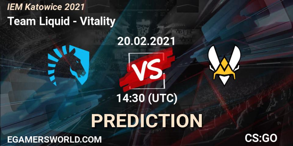 Pronóstico Team Liquid - Vitality. 20.02.2021 at 14:30, Counter-Strike (CS2), IEM Katowice 2021