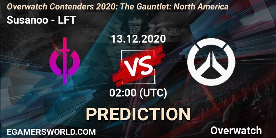 Pronóstico Susanoo - LFT. 13.12.2020 at 03:00, Overwatch, Overwatch Contenders 2020: The Gauntlet: North America