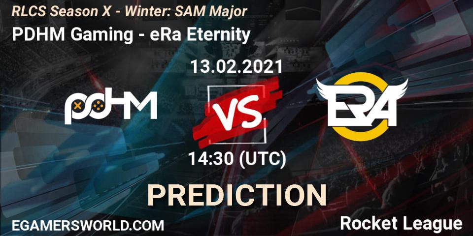 Pronóstico PDHM Gaming - eRa Eternity. 13.02.2021 at 14:30, Rocket League, RLCS Season X - Winter: SAM Major