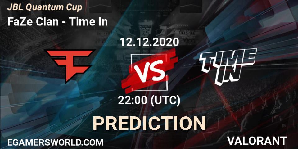 Pronóstico FaZe Clan - Time In. 12.12.2020 at 22:00, VALORANT, JBL Quantum Cup