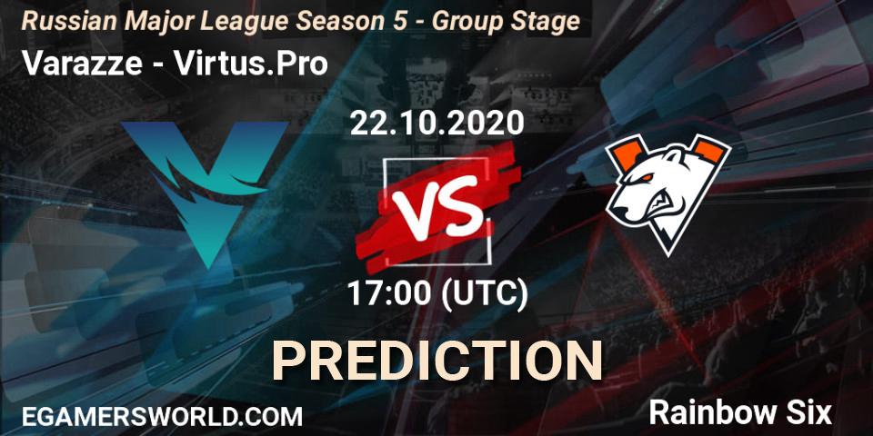 Pronóstico Varazze - Virtus.Pro. 22.10.2020 at 17:00, Rainbow Six, Russian Major League Season 5 - Group Stage