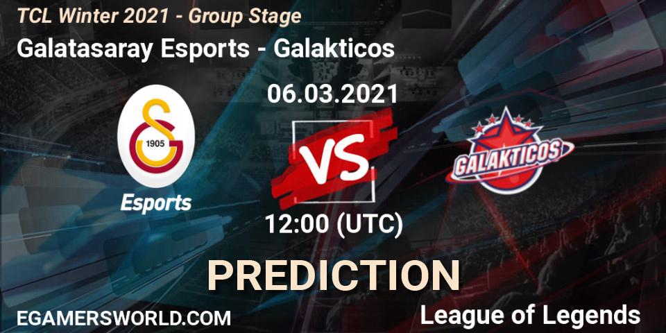 Pronóstico Galatasaray Esports - Galakticos. 06.03.2021 at 12:00, LoL, TCL Winter 2021 - Group Stage
