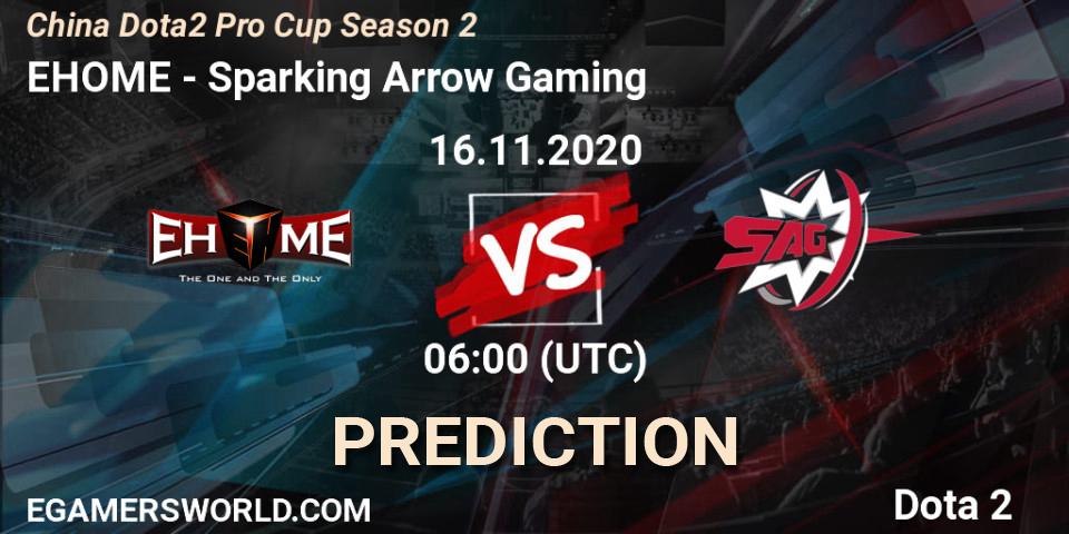 Pronóstico EHOME - Sparking Arrow Gaming. 16.11.2020 at 06:04, Dota 2, China Dota2 Pro Cup Season 2