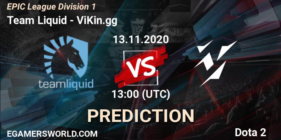 Pronóstico Team Liquid - ViKin.gg. 13.11.2020 at 13:01, Dota 2, EPIC League Division 1