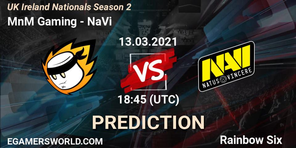 Pronóstico MnM Gaming - NaVi. 13.03.2021 at 18:45, Rainbow Six, UK Ireland Nationals Season 2