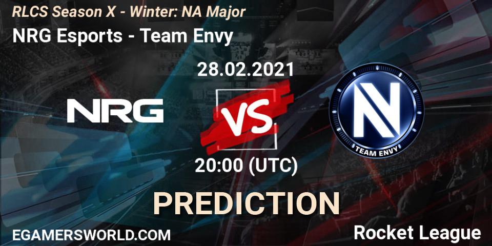 Pronóstico NRG Esports - Team Envy. 28.02.2021 at 19:40, Rocket League, RLCS Season X - Winter: NA Major