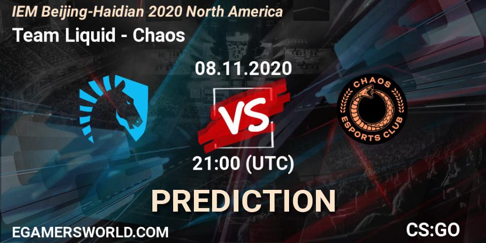 Pronóstico Team Liquid - Chaos. 08.11.20, CS2 (CS:GO), IEM Beijing-Haidian 2020 North America