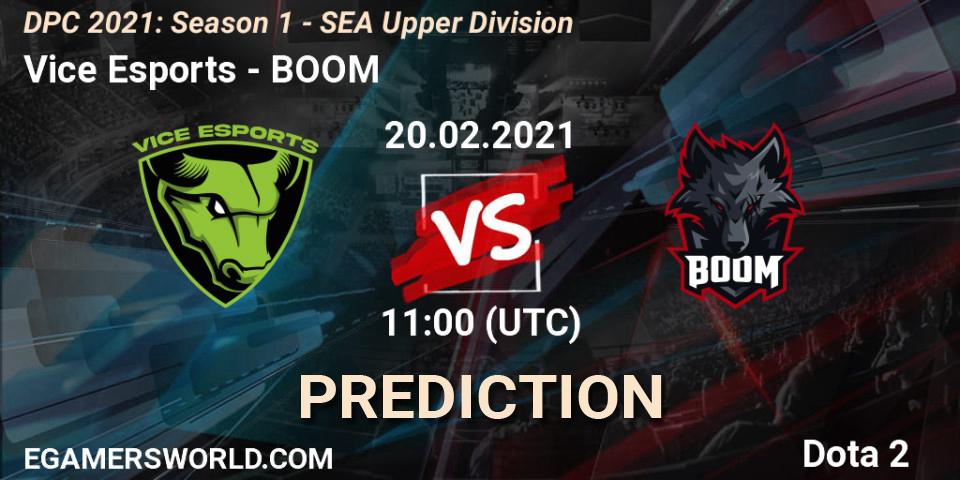 Pronóstico Vice Esports - BOOM. 20.02.2021 at 11:03, Dota 2, DPC 2021: Season 1 - SEA Upper Division