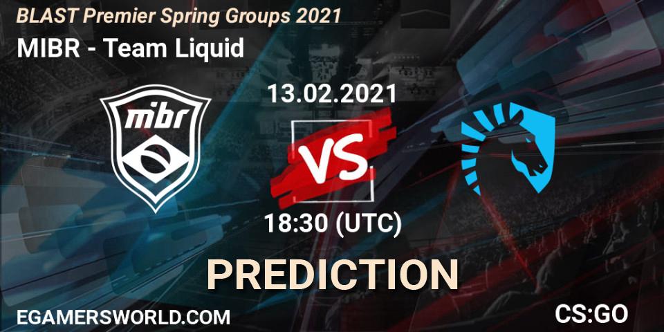 Pronóstico MIBR - Team Liquid. 13.02.21, CS2 (CS:GO), BLAST Premier Spring Groups 2021