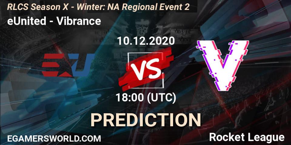 Pronóstico eUnited - Vibrance. 10.12.2020 at 18:00, Rocket League, RLCS Season X - Winter: NA Regional Event 2