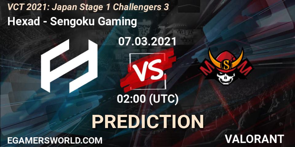 Pronóstico Hexad - Sengoku Gaming. 07.03.2021 at 02:00, VALORANT, VCT 2021: Japan Stage 1 Challengers 3