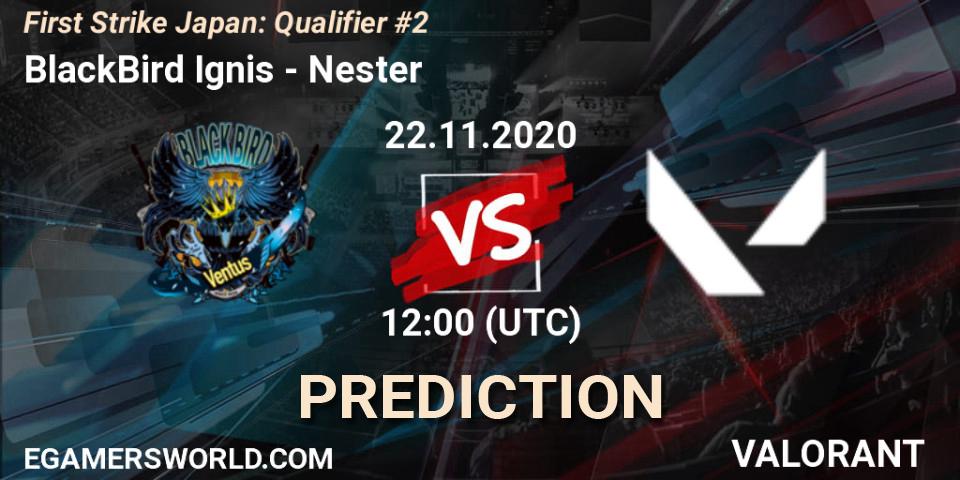 Pronóstico BlackBird Ignis - Nester. 22.11.2020 at 12:00, VALORANT, First Strike Japan: Qualifier #2