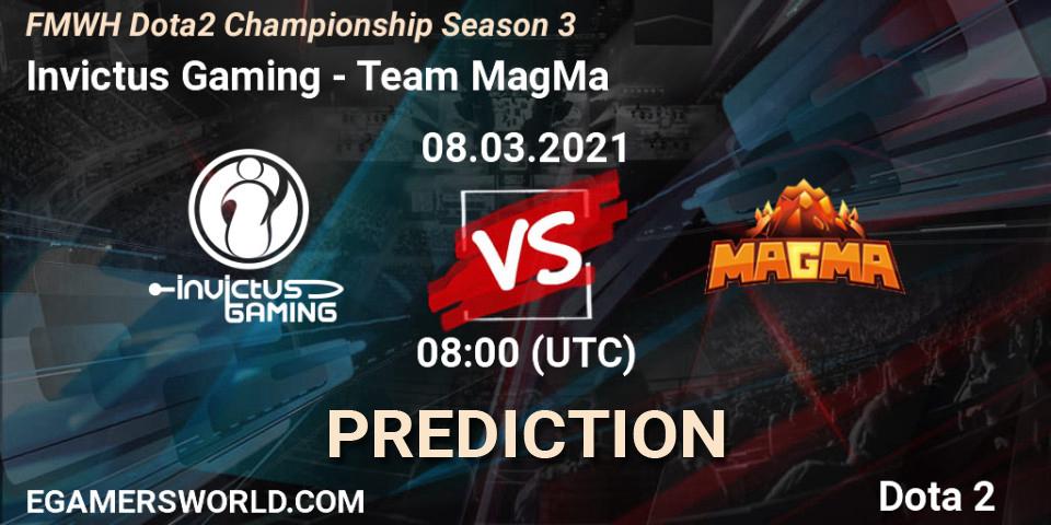 Pronóstico Invictus Gaming - Team MagMa. 06.03.2021 at 08:04, Dota 2, FMWH Dota2 Championship Season 3