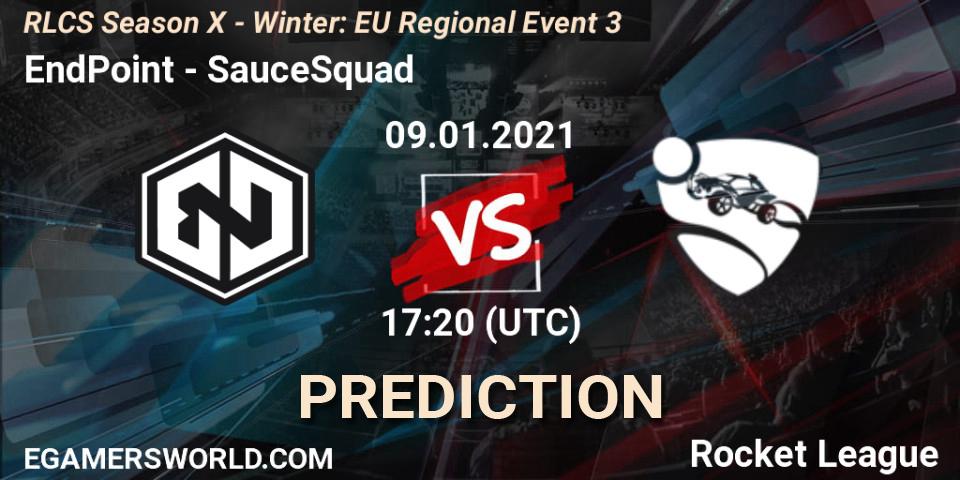 Pronóstico EndPoint - SauceSquad. 09.01.2021 at 17:20, Rocket League, RLCS Season X - Winter: EU Regional Event 3