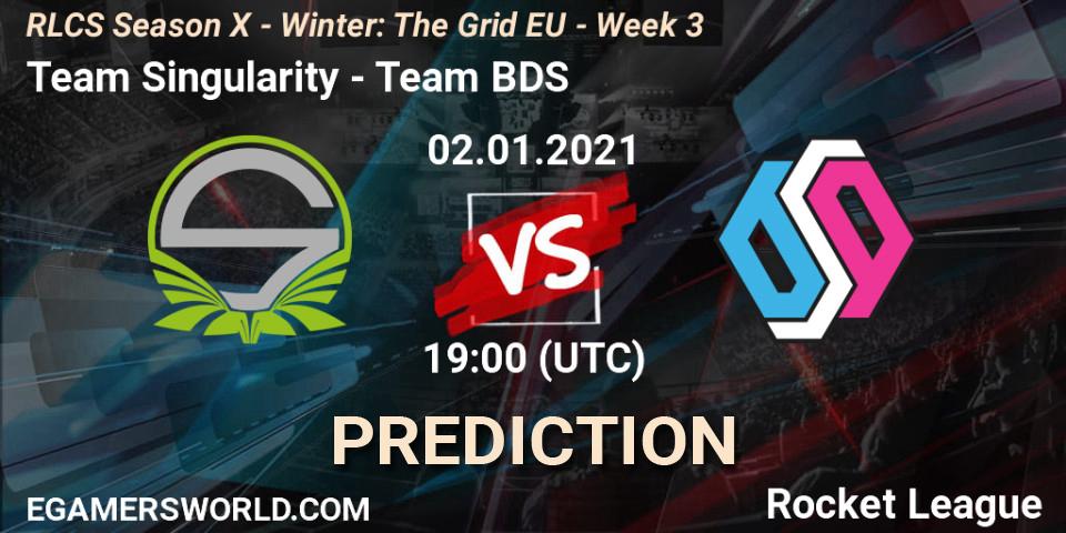 Pronóstico Team Singularity - Team BDS. 02.01.2021 at 19:00, Rocket League, RLCS Season X - Winter: The Grid EU - Week 3