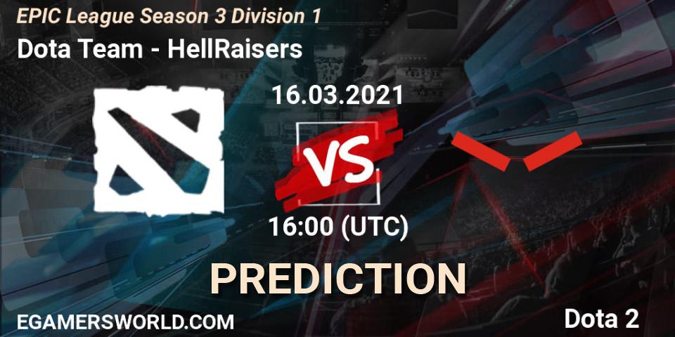 Pronóstico Dota Team - HellRaisers. 16.03.2021 at 16:03, Dota 2, EPIC League Season 3 Division 1