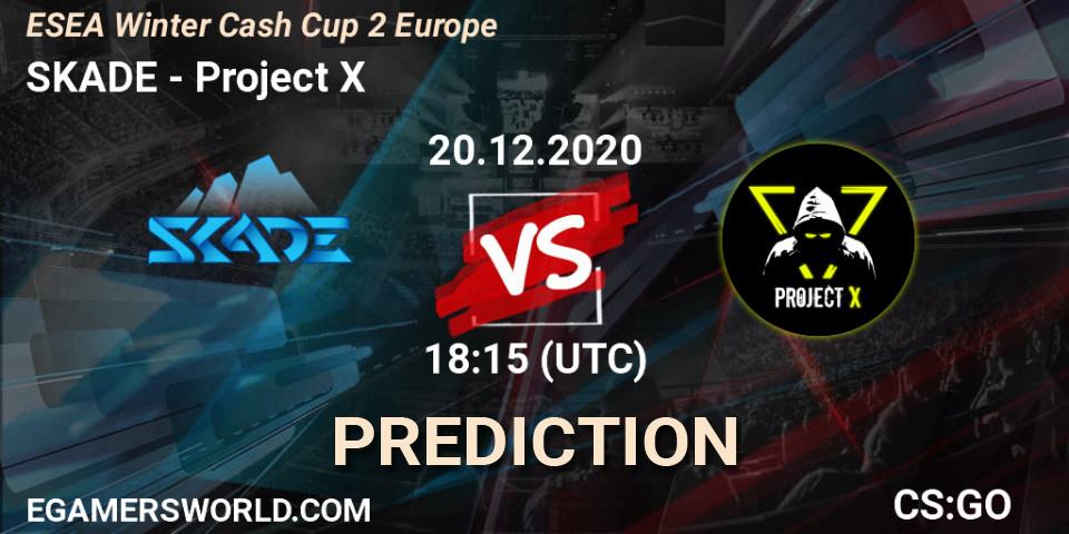 Pronóstico SKADE - Project X. 20.12.2020 at 18:30, Counter-Strike (CS2), ESEA Winter Cash Cup 2 Europe