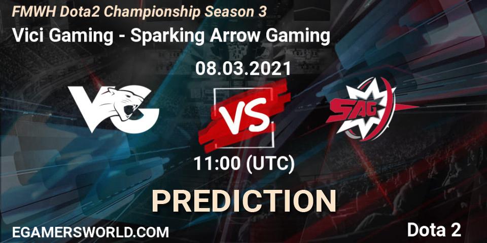 Pronóstico Vici Gaming - Sparking Arrow Gaming. 02.03.2021 at 08:00, Dota 2, FMWH Dota2 Championship Season 3