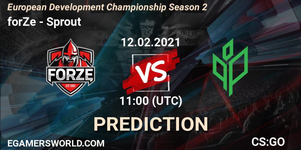 Pronóstico ex-ETHEREAL - Sprout. 12.02.2021 at 11:00, Counter-Strike (CS2), European Development Championship Season 2