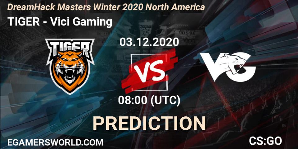Pronóstico TIGER - Vici Gaming. 03.12.2020 at 08:00, Counter-Strike (CS2), DreamHack Masters Winter 2020 Asia