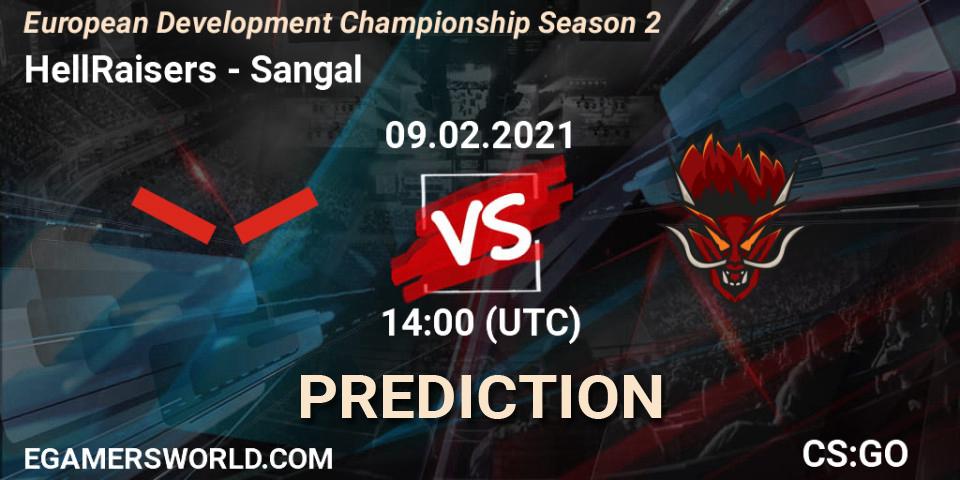 Pronóstico HellRaisers - Sangal. 09.02.2021 at 14:10, Counter-Strike (CS2), European Development Championship Season 2
