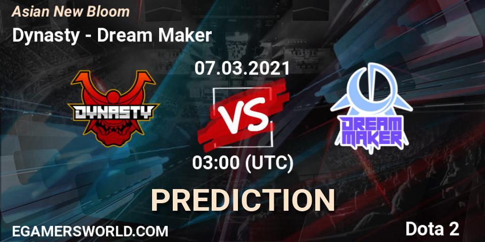 Pronóstico Dynasty - Dream Maker. 07.03.2021 at 03:17, Dota 2, Asian New Bloom