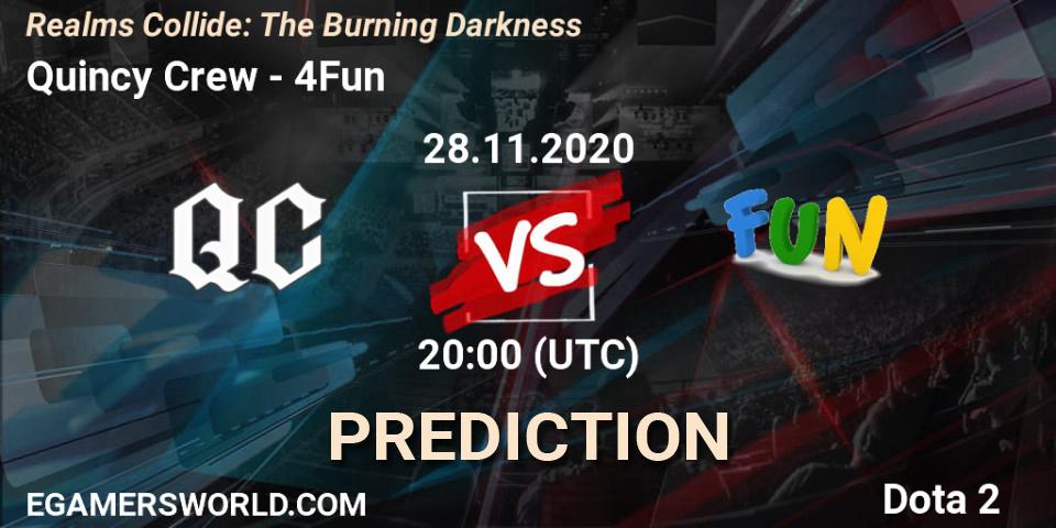 Pronóstico Quincy Crew - 4Fun. 28.11.2020 at 20:03, Dota 2, Realms Collide: The Burning Darkness