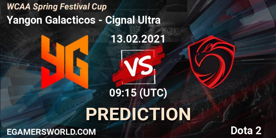 Pronóstico Yangon Galacticos - Cignal Ultra. 13.02.2021 at 09:28, Dota 2, WCAA Spring Festival Cup