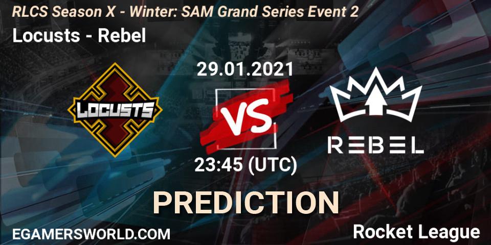 Pronóstico Locusts - Rebel. 29.01.2021 at 23:45, Rocket League, RLCS Season X - Winter: SAM Grand Series Event 2